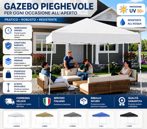 Gazebo professionale 3x3 - gazebo, mt